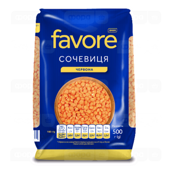 Сочевиця Favore червона (0,5кг)