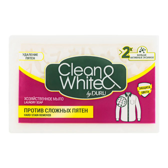 Мило господарське Проти складних плям Clean&White Duru 120г (1шт.)