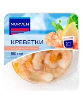 Креветки варені у розсолі Norven 180г