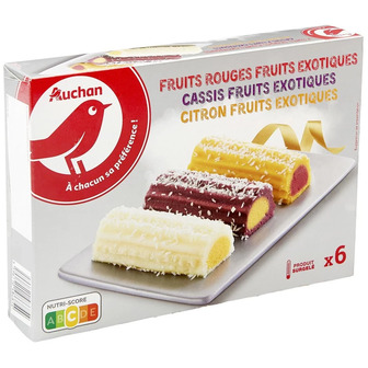 Десерт Auchan Фрукти Смородина Лимон 6шт 333г