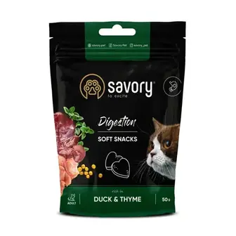 Ласощі для котів Savory Digestion 50 г - качка з тим'яном