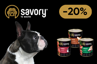 Знижка до 20% на корм для вашого улюбленця ТМ Savory