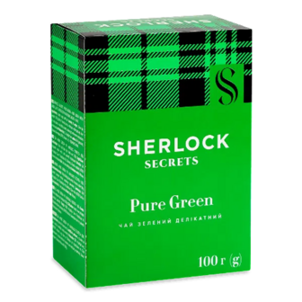 Чай зелений Sherlock Secrets Pure green крупнолистовий (100г)