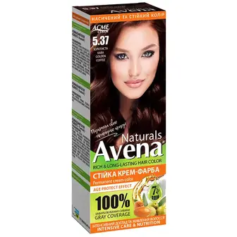 Крем-фарба для волосся Avena Naturals 5.37 Золотиста кава