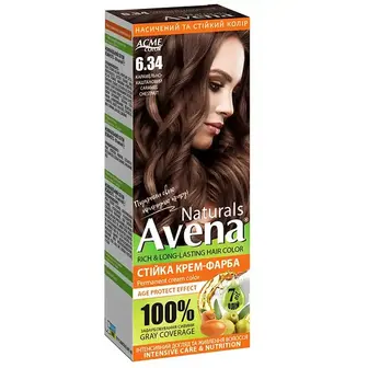 Крем-фарба для волосся Avena Naturals 6.34 Карамельно-каштановий