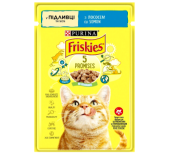 Корм Friskies з лососем у підливці д/котів,вол.85г