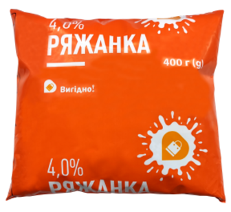 Ряжанка Вигідно 4% 400г