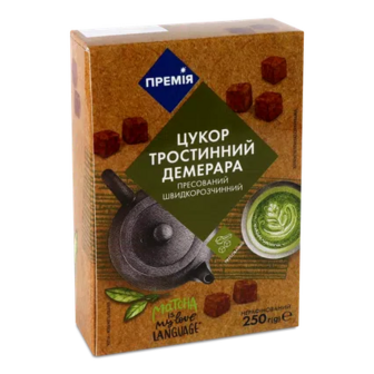 Цукор «Премія»® Демерара тростинний коричневий пресований, 250г (250г) (250г)
