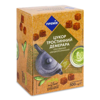 Цукор «Премія»® Демерара тростинний коричневий пресований, 500г (500г)