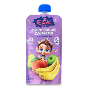 Пюре Elfik Magic Фруктовий салатик для дітей від 6 місяців, 200г