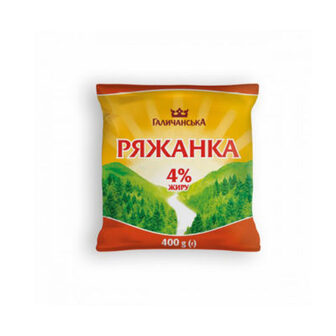 Ряженка Галичанська п/е 4%, 400г