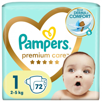 Підгузники Pampers Premium caren Newborn 2-5кг 72шт.