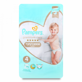 Підгузники-трусики Pampers Premium Care 58шт.