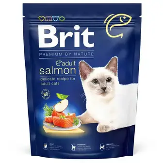 Сухий корм для котів Brit Premium by Nature Cat Adult Salmon 300 г - лосось