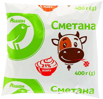 Сметана 21% Auchan, 400 г