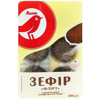 Зефір Auchan Флірт у глазурі, 200 г