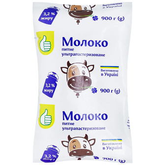 Молоко Pouce ультрапастеризоване, 3,2%, 900 г