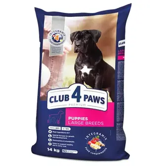 Сухий корм для цуценят великих порід Club 4 Paws Premium 14 кг (курка)