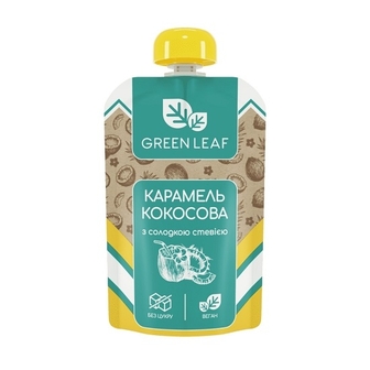 Карамель кокосова 90г Green Leaf з солодкою стевією д/пак 