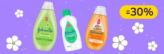 До -30% на засоби для догляду Johnson's® для детей