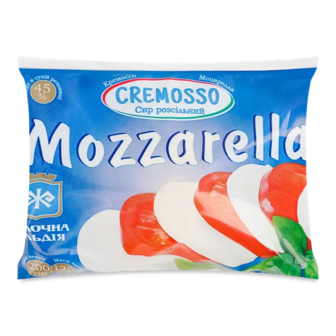 Сир Молочна Гільдія Cremosso Mozzarella розсільний 45%