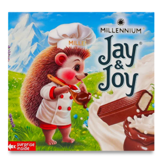 Шоколад молочний Jay&Joy з молочною начинкою