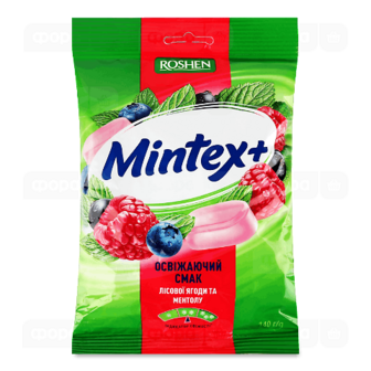 Карамель Roshen Mintex+ Berry зі смаком лісових ягід та ментолу