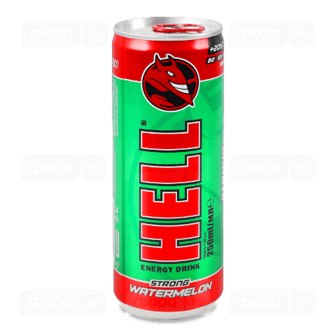 Напій енергетичний Hell Strong Watermelon безалкогольний з/б