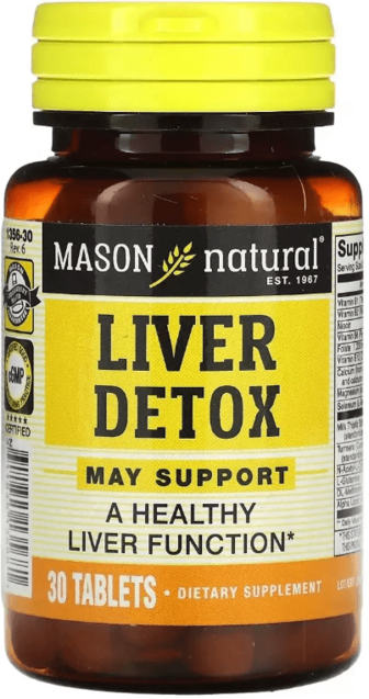 Детокс печінки, Liver Detox, Mason Natural, 30 таблеток