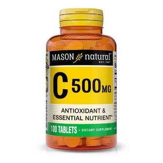 Вітамін С 500 мг, Vitamin C, Mason Natural, 100 таблеток