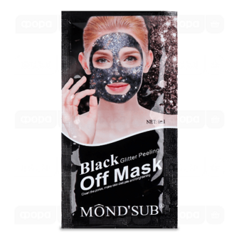 Маска для обличчя Mondsub Black Glitter піл-офф