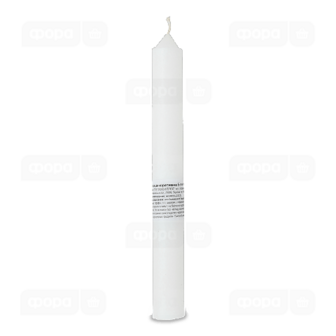 Свічка господарська біла №9 18 см