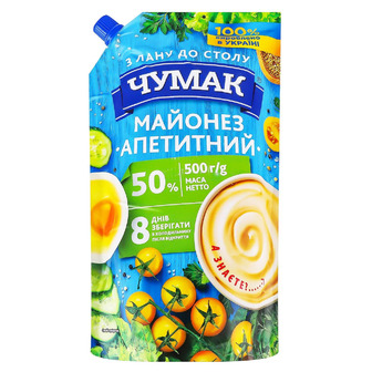 Майонез Чумак Апетитний 50% 500 г