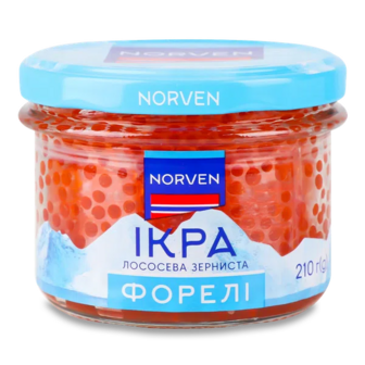 Ікра лососева Norven Форелі зерниста (210г)
