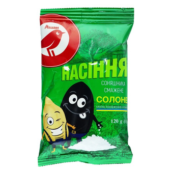 Насіння соняшника Auchan смажене солоне 120 г (4823090125738)