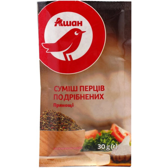 Суміш перців Auchan, мелений, 30 г