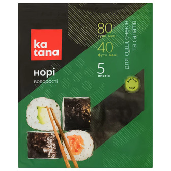 Водорості норі Katana для суші, 5 шт., 20 г