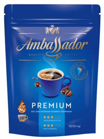 Кава Ambassador Premium розчинна 100г