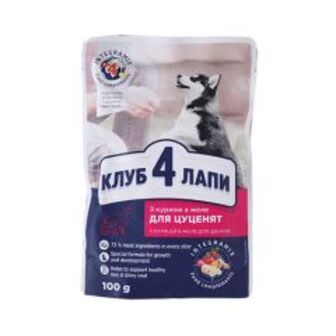 Корм конс.кур.жел Club 4Paws Пр.100г