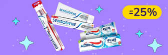 До -25% на догляд за порожниною рота Sensodyne, Aquafresh, Parodontax