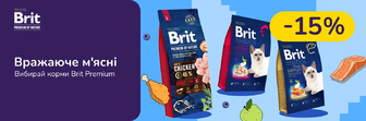 -15% на корм Brit Premium