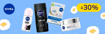 До -30% на догляд за тілом та обличчям Nivea