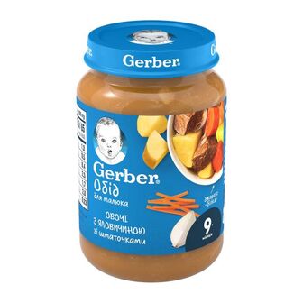 Пюре Gerber яловичина по-домашньому з морквою 190 г