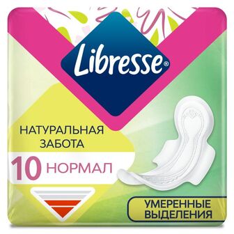 Прокладки жіночі гігієнічні Libresse Natural care ultra normal №10