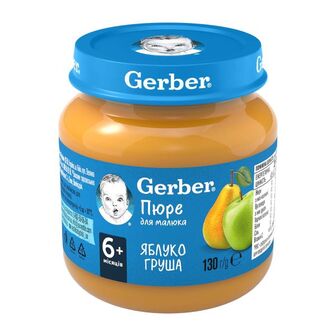 Пюре Gerber яблуко та груша 130 г