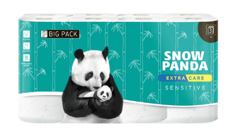 Папір туалетний 3 шари Sensitive Extra care Snow panda 16шт