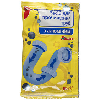 Засіб для прочищення труб Auchan з алюмінієм, 80 г