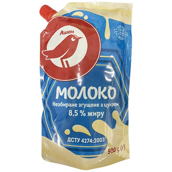Молоко згущене Ашан 8,5%, 500 г