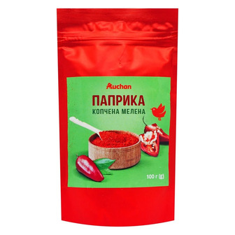 Паприка Ашан копчена мелена, 100 г