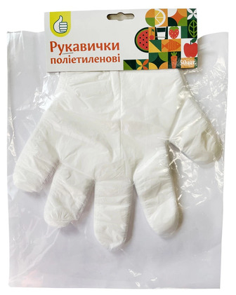 Рукавички поліетиленові Pouce 50 шт